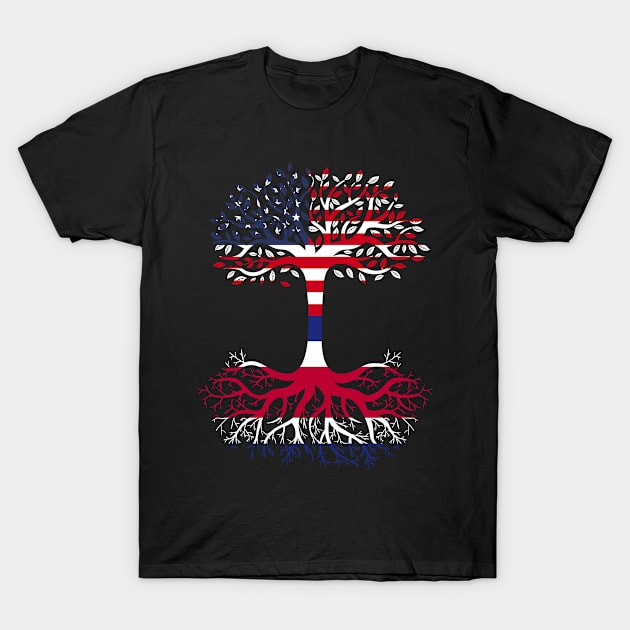 American Grown Costa Rica Roots Costa Rica Flag T-Shirt by BramCrye